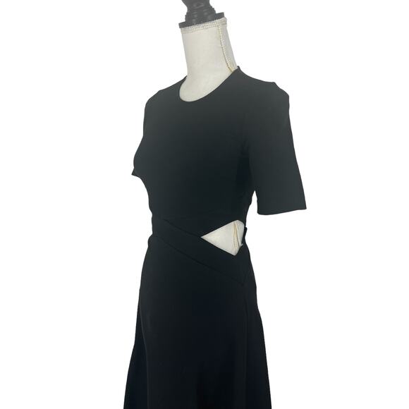 Rosetta Getty Cutout Stretch Jersey Midi Dress In Black - Picture 6 of 16